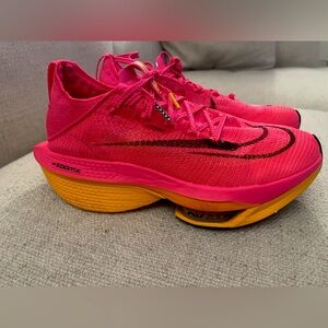 Wmns size 9 Air Zoom Alphafly NEXT% 2 'Hyper Pink' Like New, Worn two times.